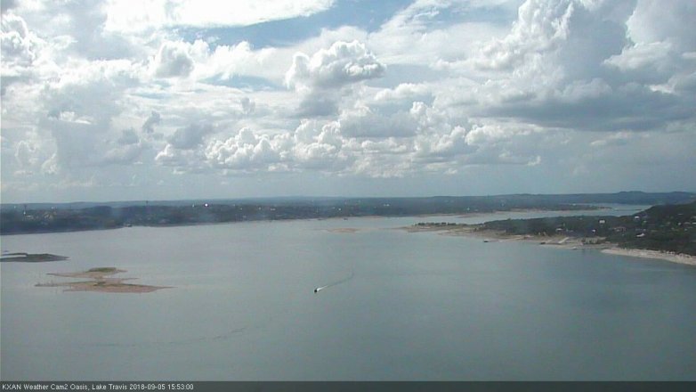 Lake Travis webcam, September 5, 2018 2:55 PM CT