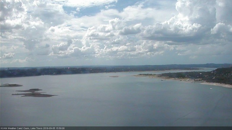 Lake Travis webcam, September 5, 2018 3:00 PM CT