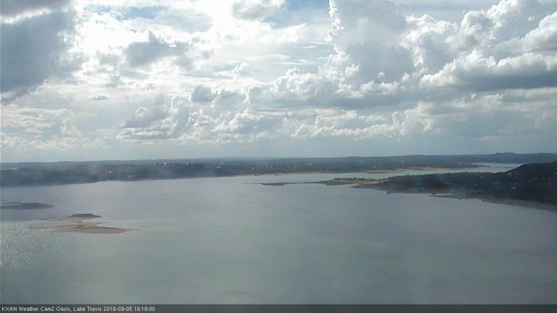 Lake Travis webcam, September 5, 2018 3:20 PM CT