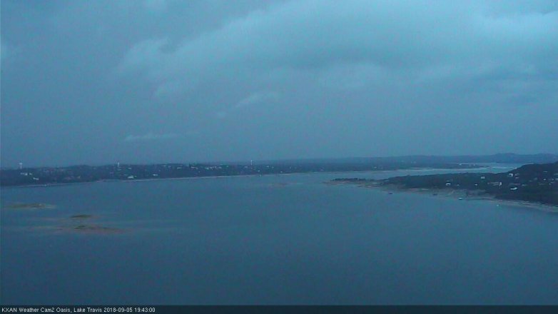 Lake Travis webcam, September 5, 2018 6:45 PM CT