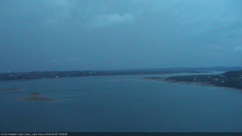 Lake Travis webcam, September 5, 2018 6:50 PM CT