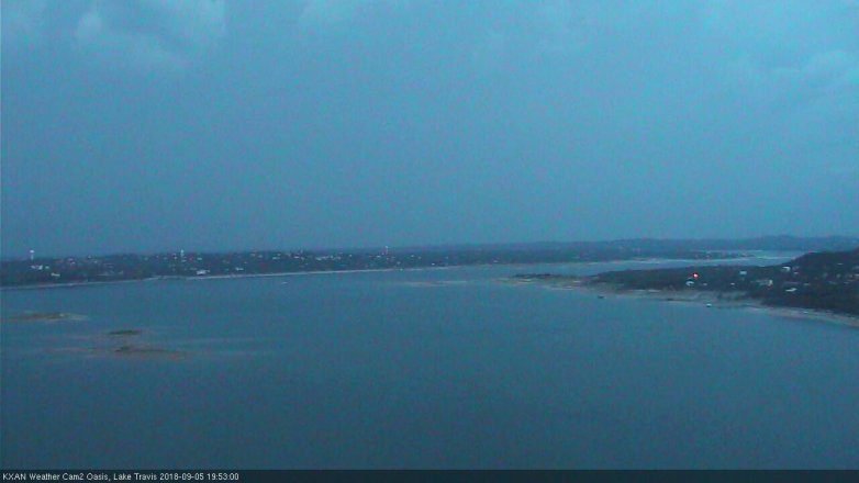 Lake Travis webcam, September 5, 2018 6:55 PM CT
