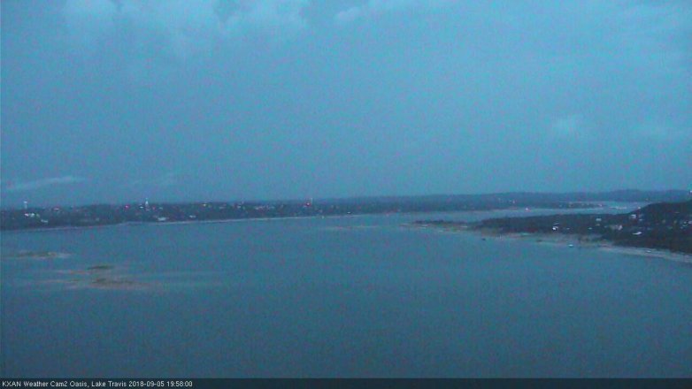 Lake Travis webcam, September 5, 2018 7:00 PM CT