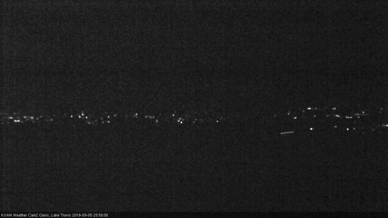 Lake Travis webcam, September 5, 2018 8:00 PM CT