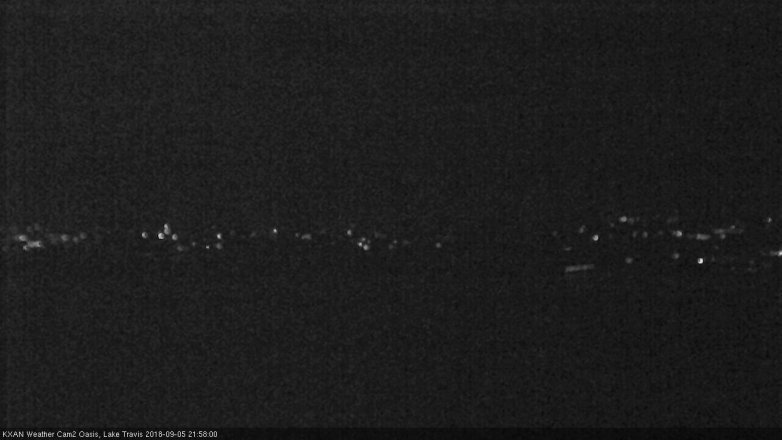 Lake Travis webcam, September 5, 2018 9:00 PM CT