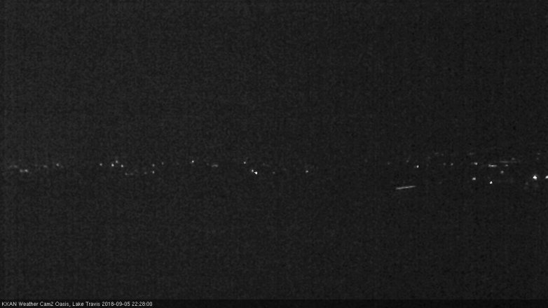Lake Travis webcam, September 5, 2018 9:30 PM CT
