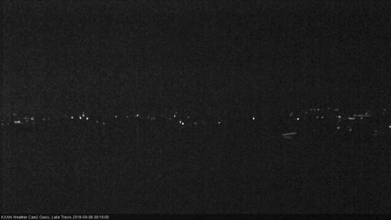 Lake Travis webcam, September 5, 2018 11:20 PM CT