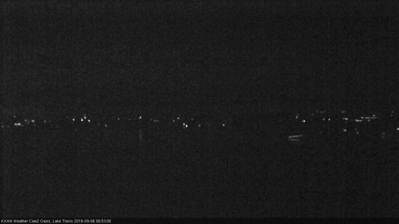 Lake Travis webcam, September 5, 2018 11:55 PM CT