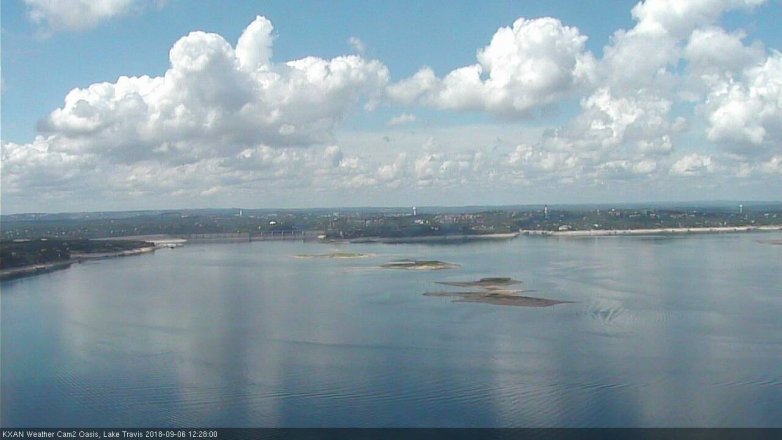 Lake Travis webcam, September 6, 2018 11:30 AM CT