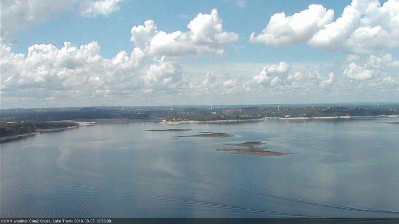 Lake Travis webcam, September 6, 2018 11:55 AM CT