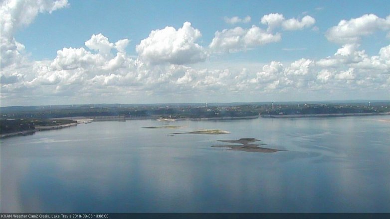 Lake Travis webcam, September 6, 2018 12:10 PM CT