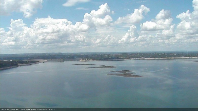 Lake Travis webcam, September 6, 2018 12:30 PM CT