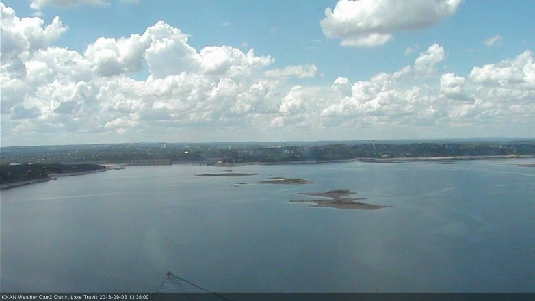 Lake Travis webcam, September 6, 2018 12:40 PM CT