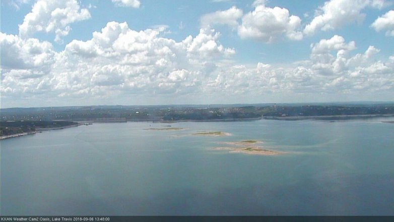 Lake Travis webcam, September 6, 2018 12:50 PM CT