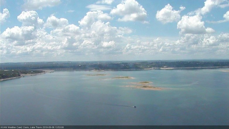 Lake Travis webcam, September 6, 2018 12:55 PM CT