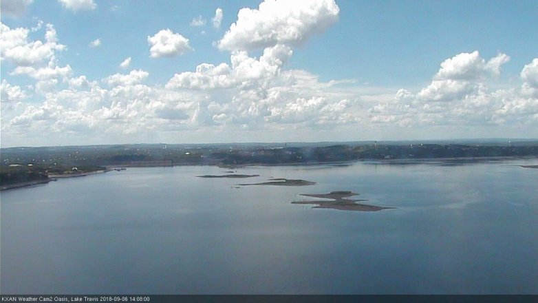 Lake Travis webcam, September 6, 2018 1:10 PM CT