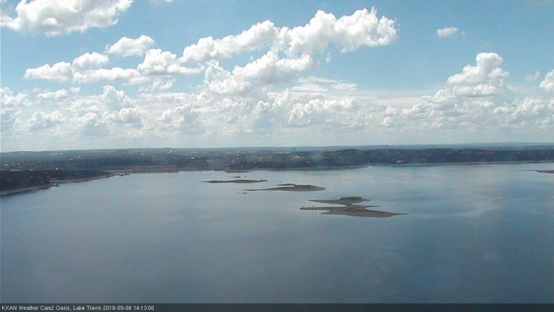 Lake Travis webcam, September 6, 2018 1:15 PM CT