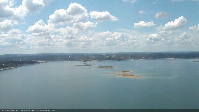 Lake Travis webcam, September 6, 2018 1:25 PM CT