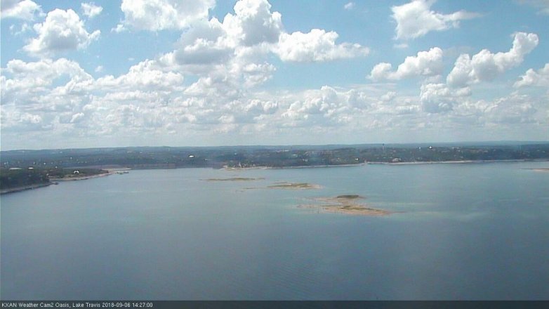 Lake Travis webcam, September 6, 2018 1:30 PM CT