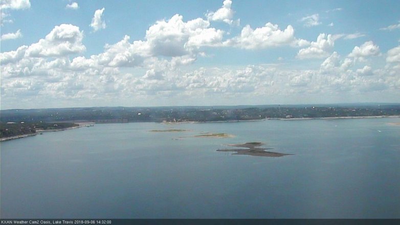 Lake Travis webcam, September 6, 2018 1:35 PM CT