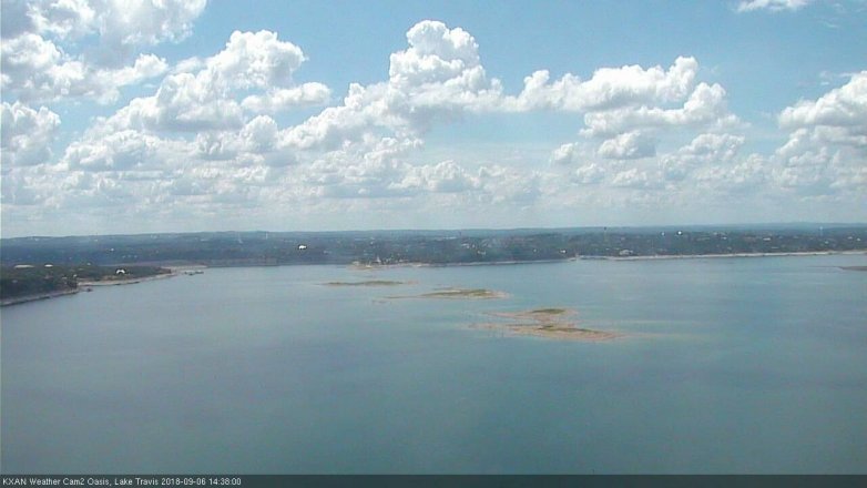 Lake Travis webcam, September 6, 2018 1:40 PM CT