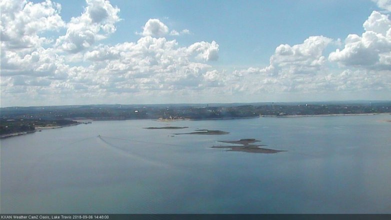 Lake Travis webcam, September 6, 2018 1:50 PM CT