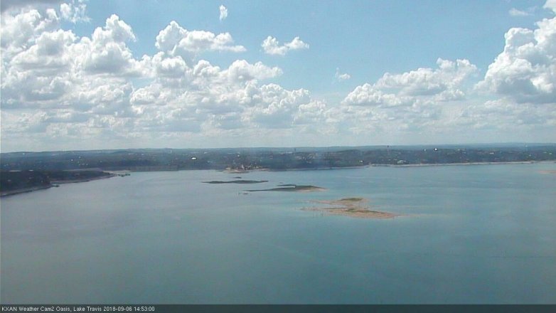 Lake Travis webcam, September 6, 2018 1:55 PM CT
