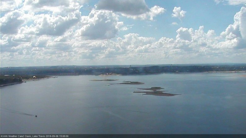 Lake Travis webcam, September 6, 2018 2:10 PM CT