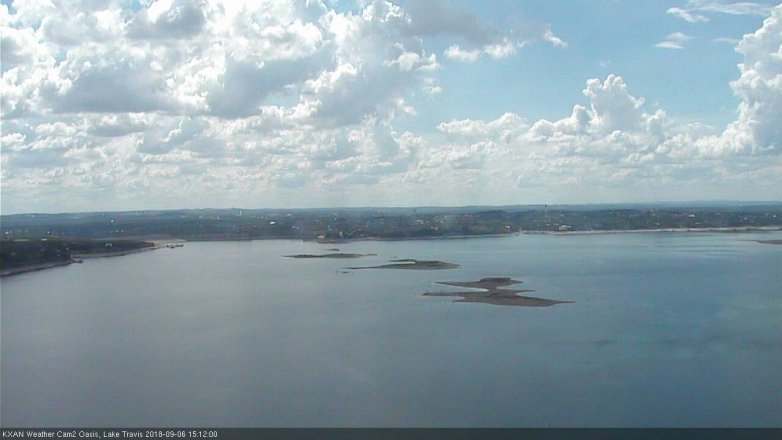 Lake Travis webcam, September 6, 2018 2:15 PM CT