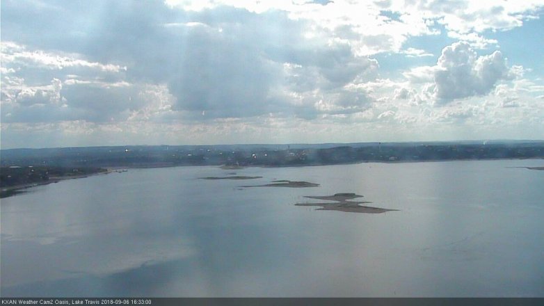 Lake Travis webcam, September 6, 2018 3:35 PM CT