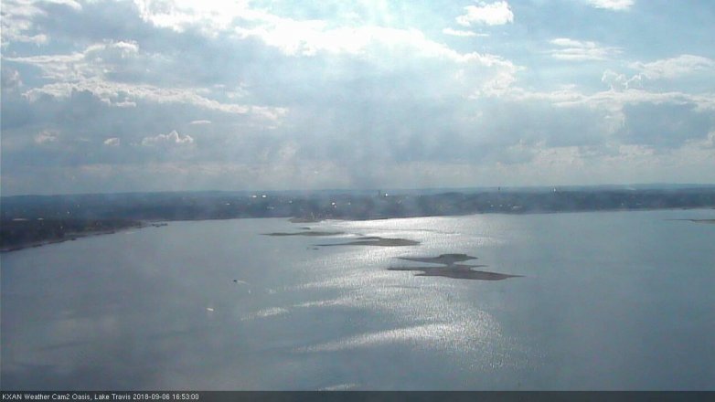 Lake Travis webcam, September 6, 2018 3:55 PM CT