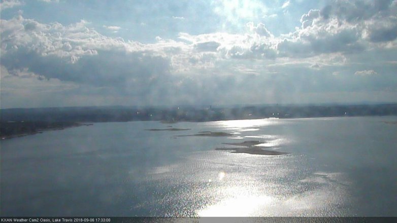 Lake Travis webcam, September 6, 2018 4:35 PM CT