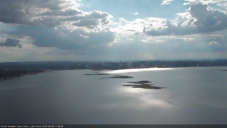 Lake Travis webcam, September 6, 2018 4:40 PM CT
