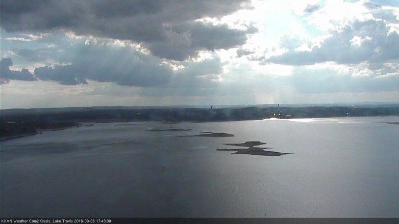 Lake Travis webcam, September 6, 2018 4:45 PM CT