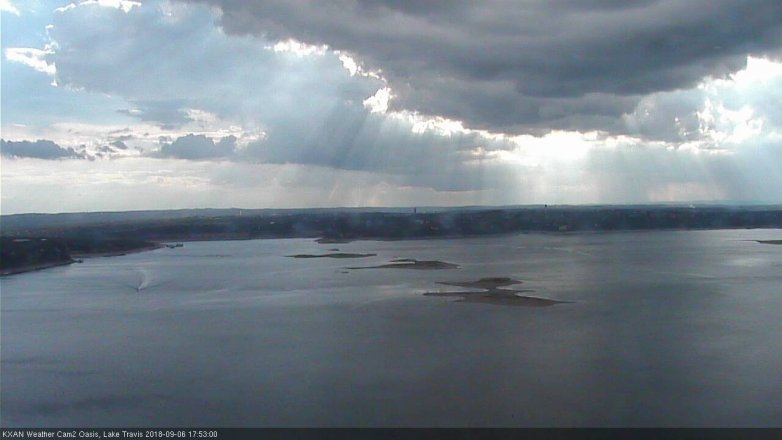 Lake Travis webcam, September 6, 2018 4:55 PM CT