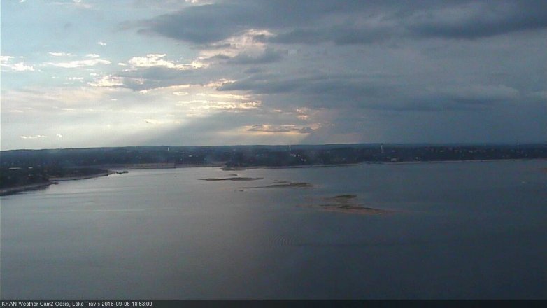 Lake Travis webcam, September 6, 2018 5:55 PM CT
