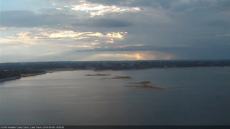 Lake Travis webcam, September 6, 2018 6:10 PM CT