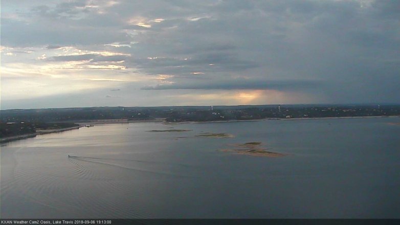 Lake Travis webcam, September 6, 2018 6:15 PM CT
