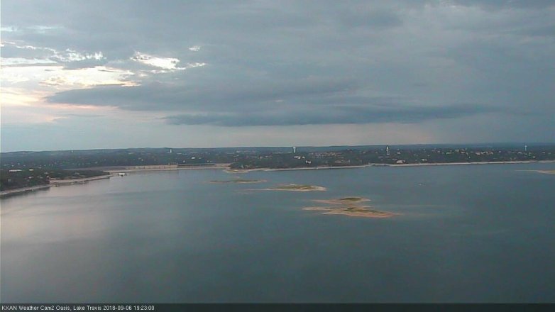 Lake Travis webcam, September 6, 2018 6:25 PM CT