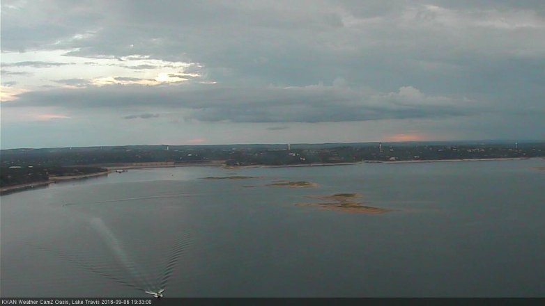 Lake Travis webcam, September 6, 2018 6:35 PM CT