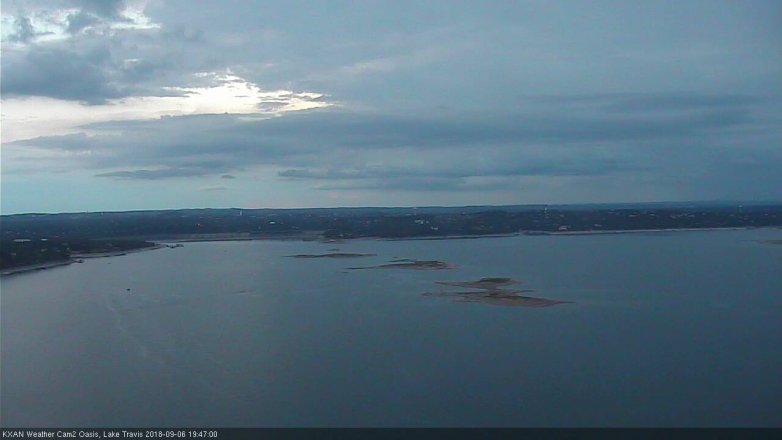 Lake Travis webcam, September 6, 2018 6:50 PM CT