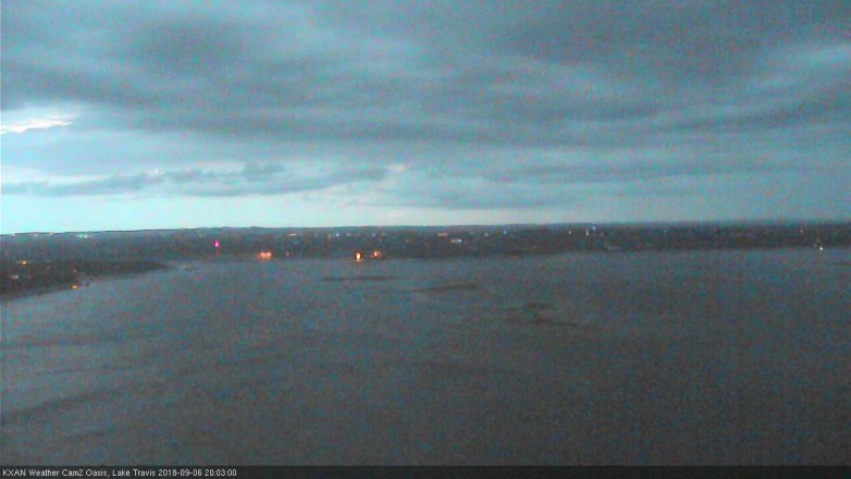 Lake Travis webcam, September 6, 2018 7:05 PM CT