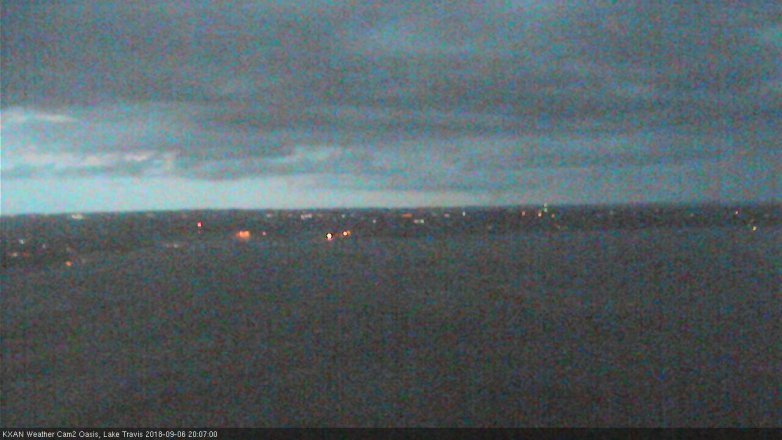 Lake Travis webcam, September 6, 2018 7:10 PM CT