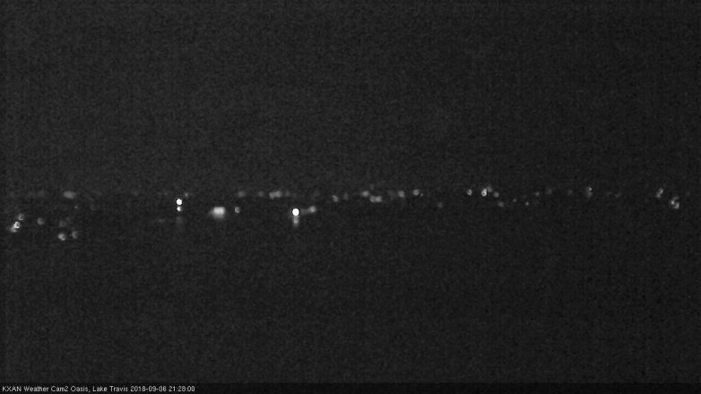 Lake Travis webcam, September 6, 2018 8:30 PM CT