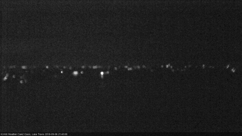 Lake Travis webcam, September 6, 2018 8:45 PM CT