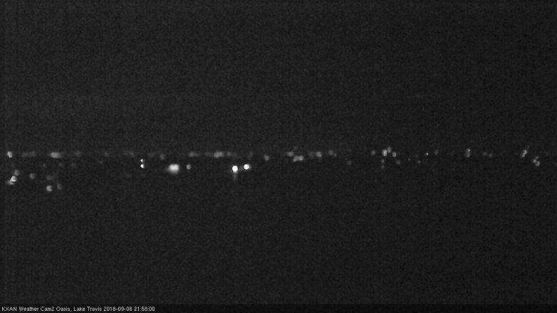Lake Travis webcam, September 6, 2018 9:00 PM CT