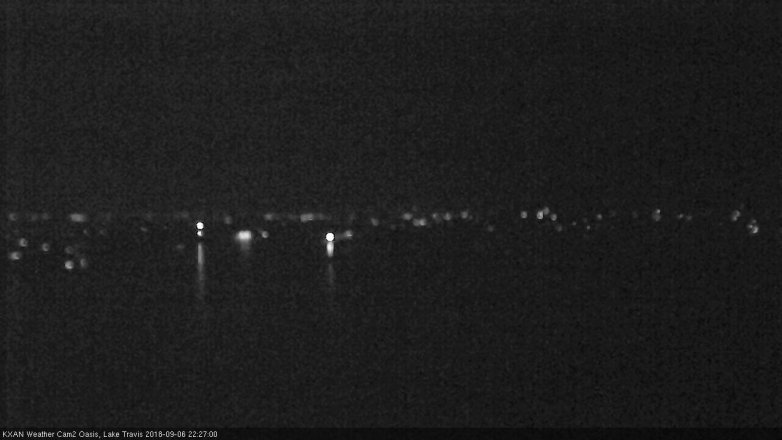 Lake Travis webcam, September 6, 2018 9:30 PM CT