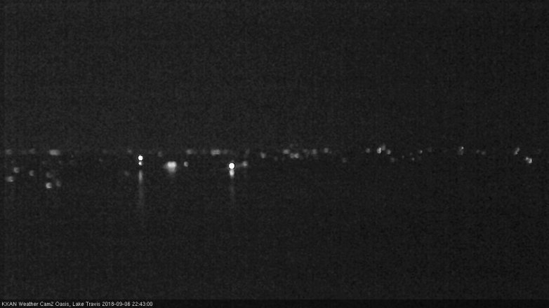 Lake Travis webcam, September 6, 2018 9:45 PM CT