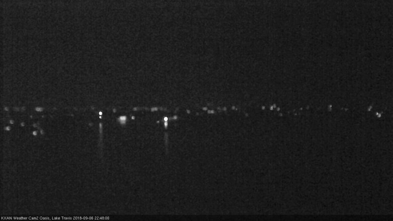 Lake Travis webcam, September 6, 2018 9:50 PM CT