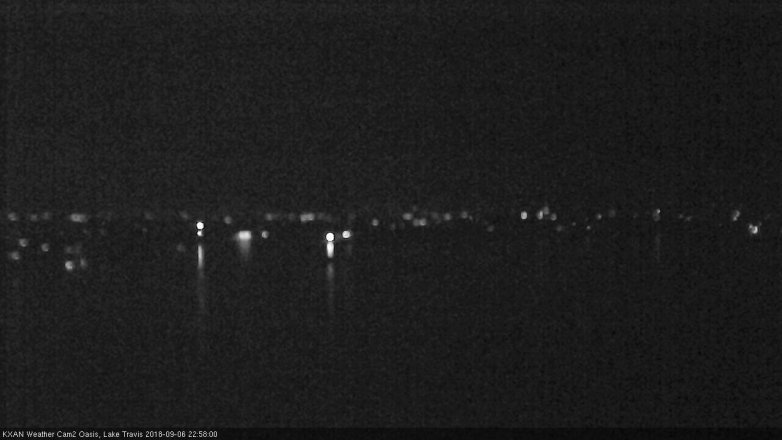 Lake Travis webcam, September 6, 2018 10:00 PM CT